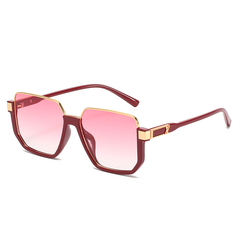 Damen moderne quadratische Sonnenbrille mit stylishem Rahmen Brehn