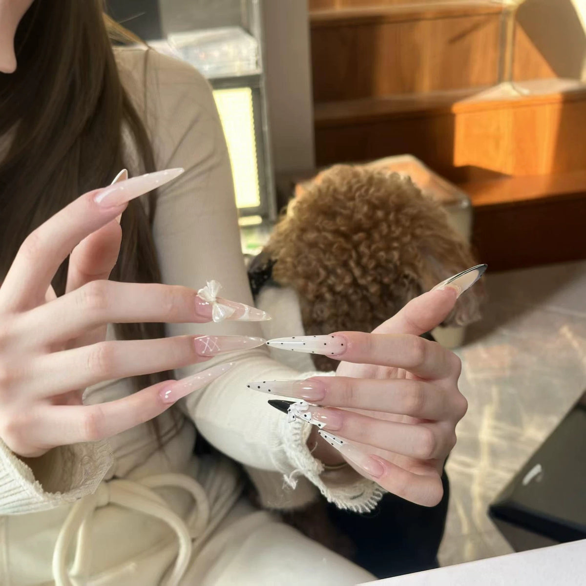 Künstlerische 3D Thema Press-On Nagelverlängerungen