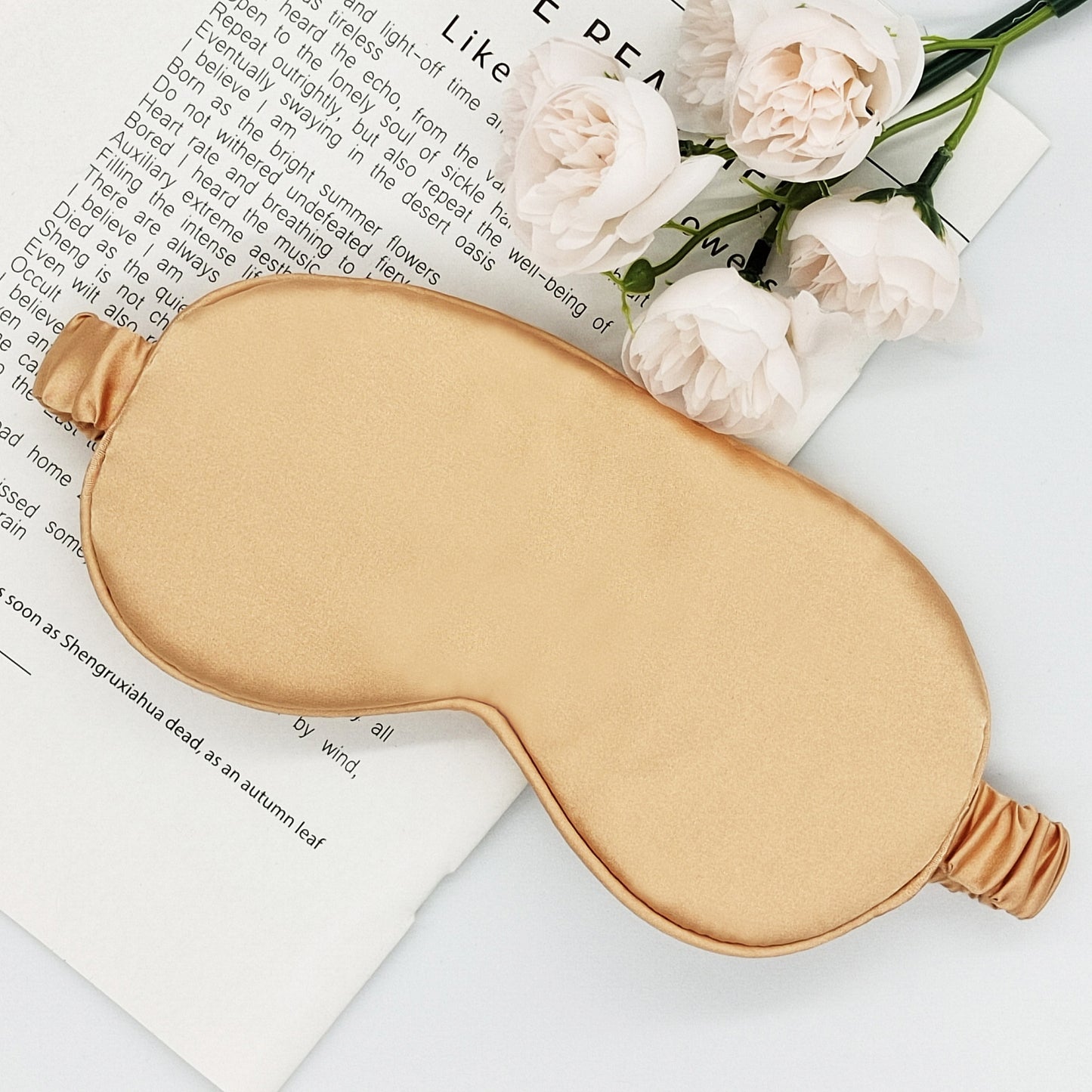 Damen nan seidenweiche Schlafmaske mit extra Polsterung und elastischem Satinband Brehn