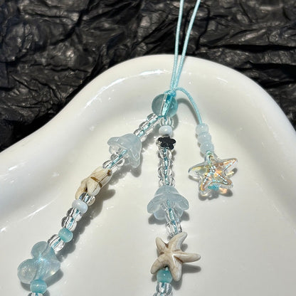 Delfin und Seestern Perlen Charm Halskette Brehn