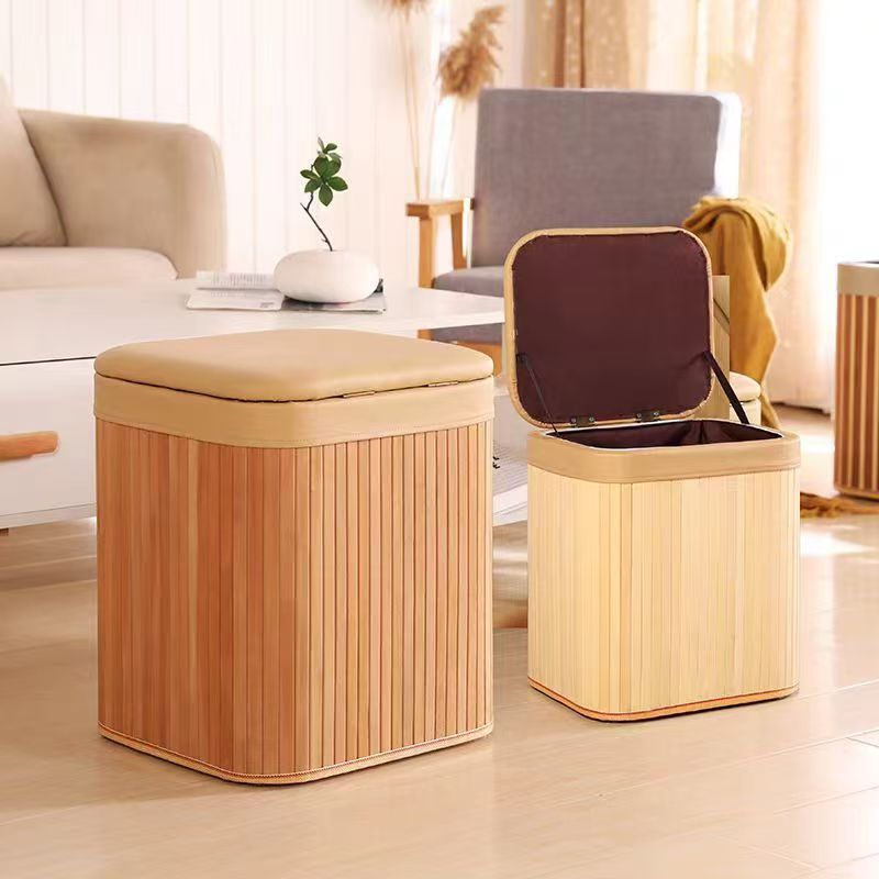 Multifunktionale Sitzhocker Aus Natürlichem Material Brehn