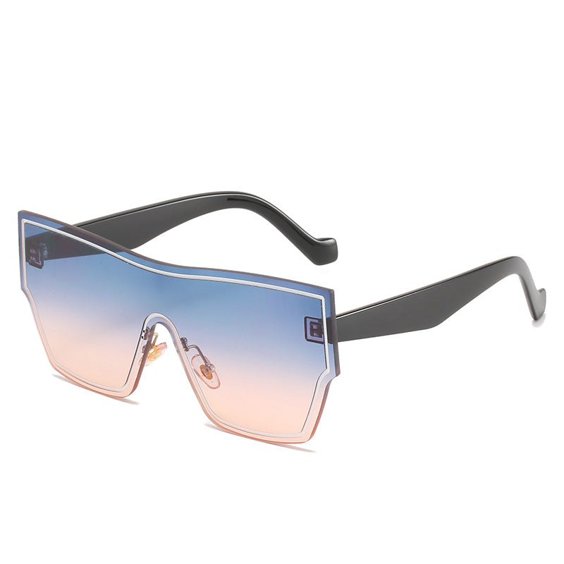 Damen futuristische Oversized-Wraparound-Sonnenbrille Brehn