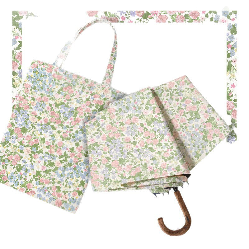 Damen Faltbarer Regenschirm mit exquisitem floralen Design Brehn