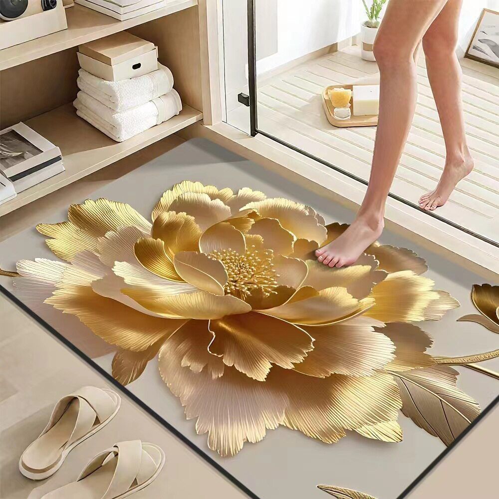 Luxuriöse dekorative florale Badmatte