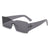 Damen futuristische Mode-Sonnenbrille mit transparentem Gestell Brehn