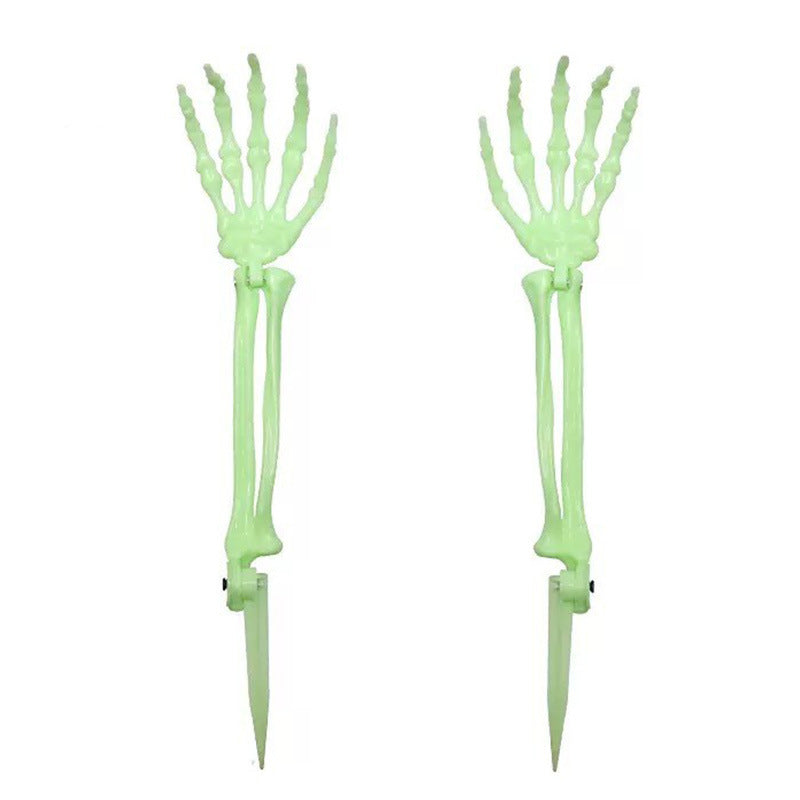 Bewegliche Skelett-Hand Erdspieße für Halloween-Gartendekoration aus wetterfestem Kunststoff