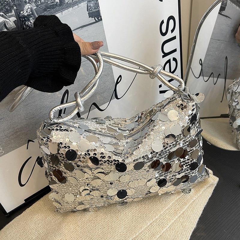 WoSequin Abend Clutch Brehn