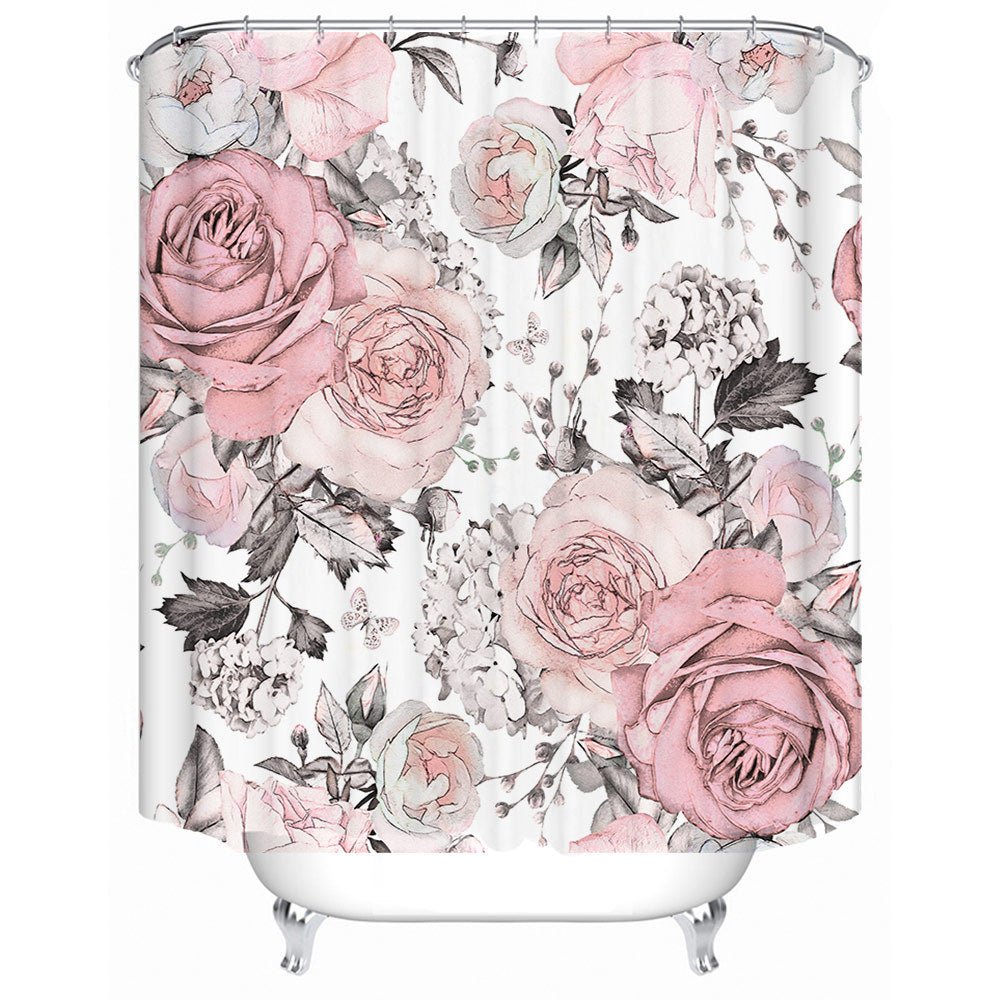 Florales Druck Duschvorhang Brehn