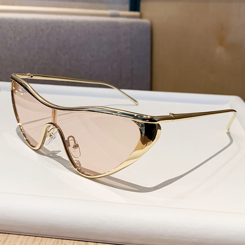 Damen futuristische Oversized-Sonnenbrille mit markantem Design Brehn