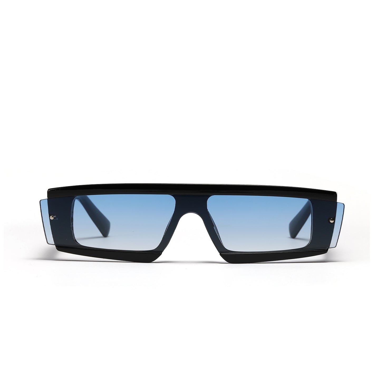 Damen oversized rechteckige Sonnenbrille mit modischem Schildpatt-Design Brehn