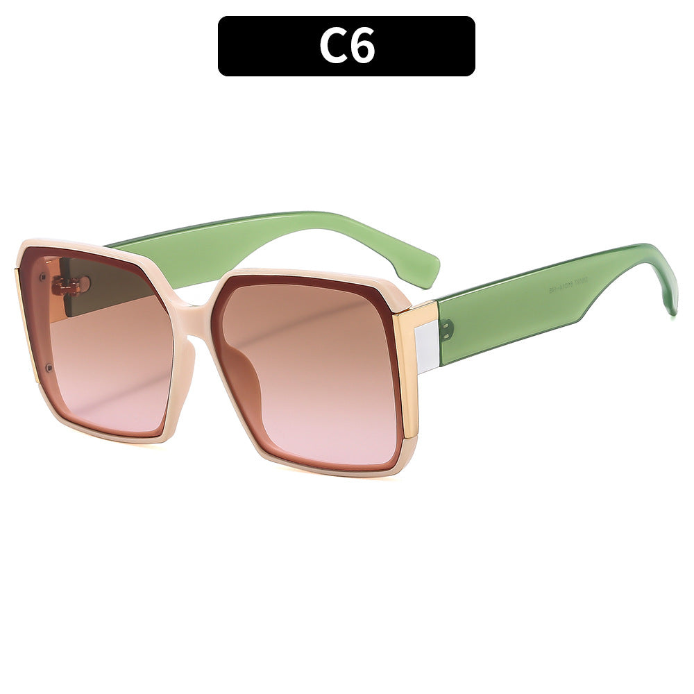 Retro-inspirierte übergroße quadratische Sonnenbrille