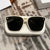 Damen modische quadratische Sonnenbrille mit hochwertigen, farbwechselnden Gläsern Brehn