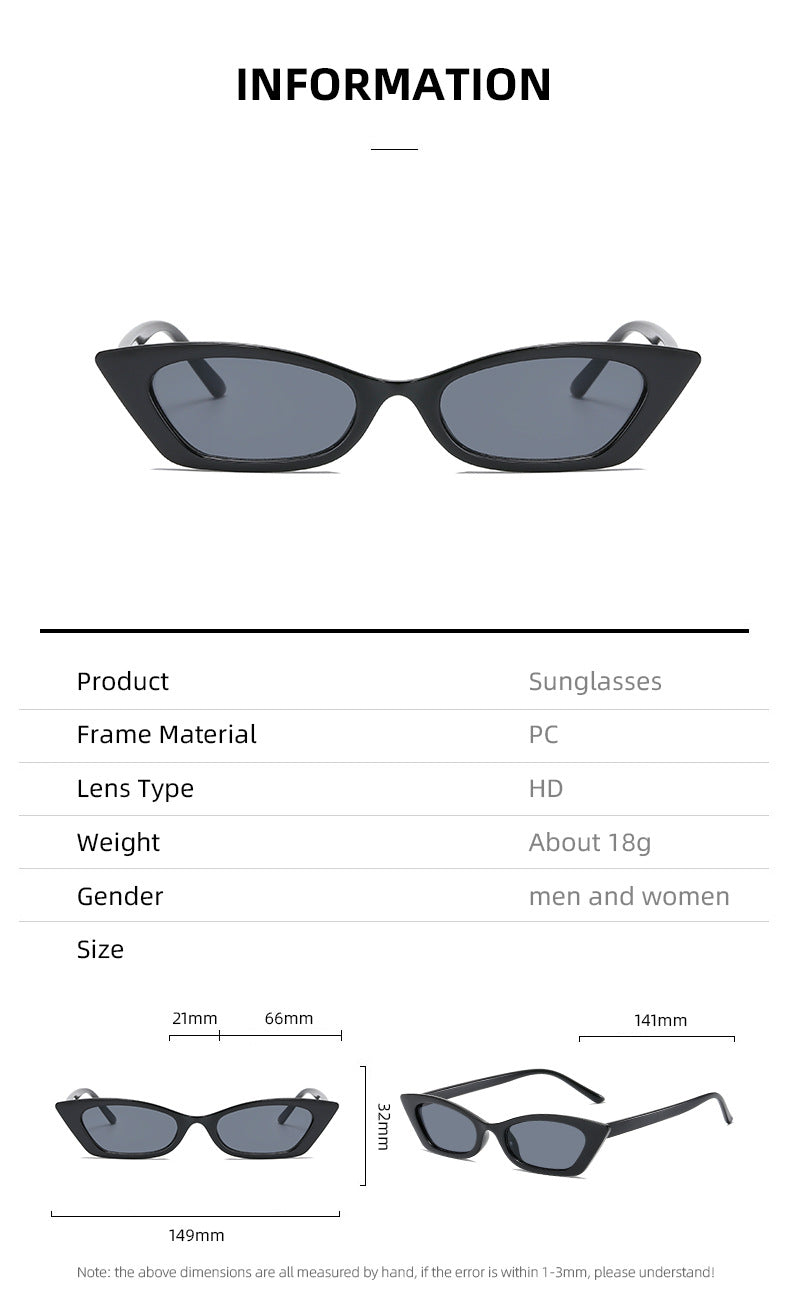 Damen modische Cat-Eye Sonnenbrille mit transparentem Rahmen Brehn