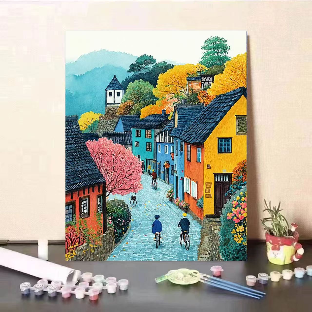 Scenic Village Malen nach Zahlen Kunstset Brehn