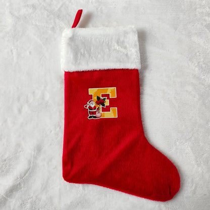Festlicher Weihnachtsstrumpf mit personalisierbarem Motiv