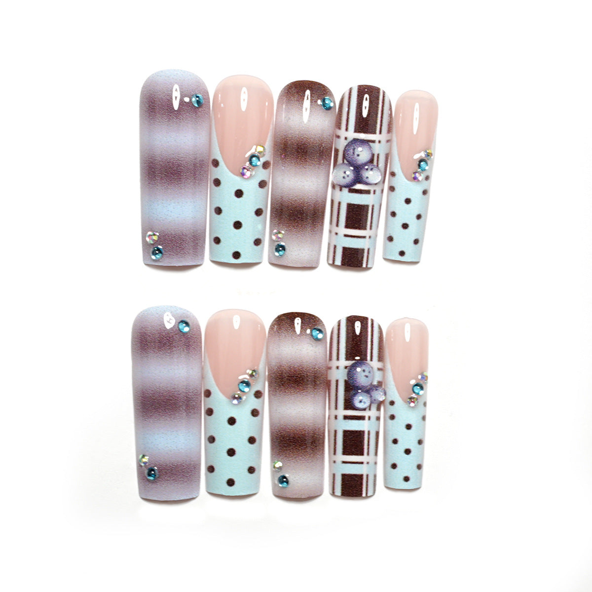 Künstlerisches Press-On Nageldesign-Set