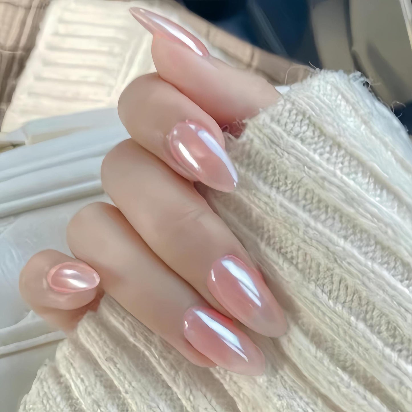 Glänzende spitze Press-On-Nagelspitzen Brehn