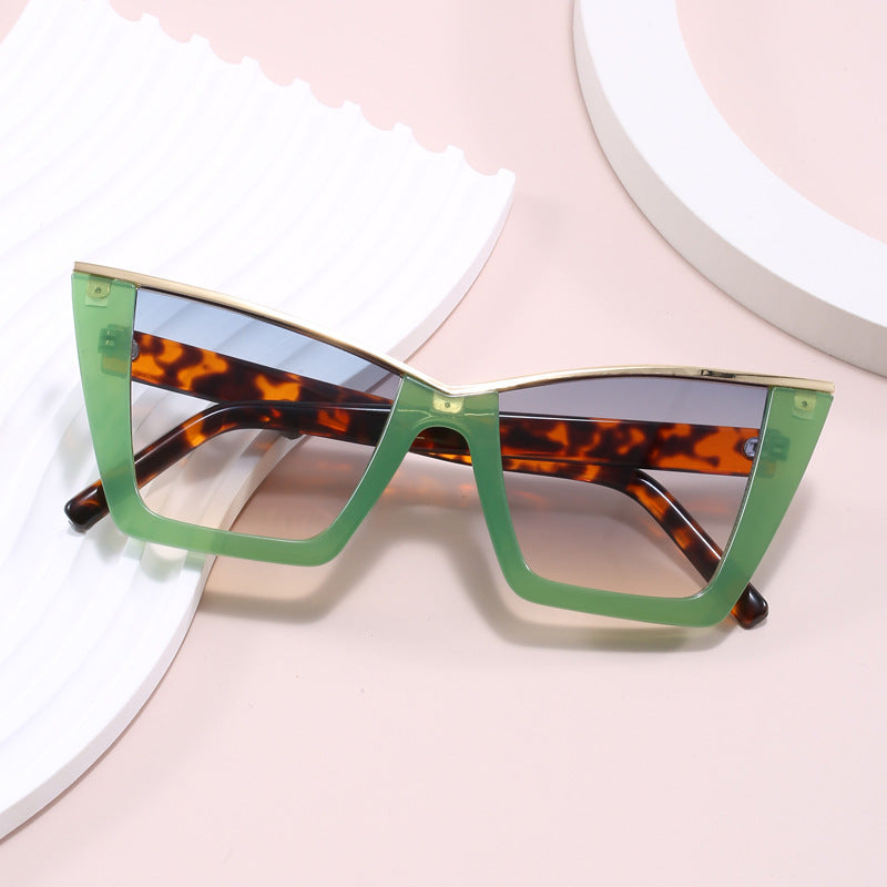 Damen quadratische Sonnenbrille mit goldenen Details Brehn