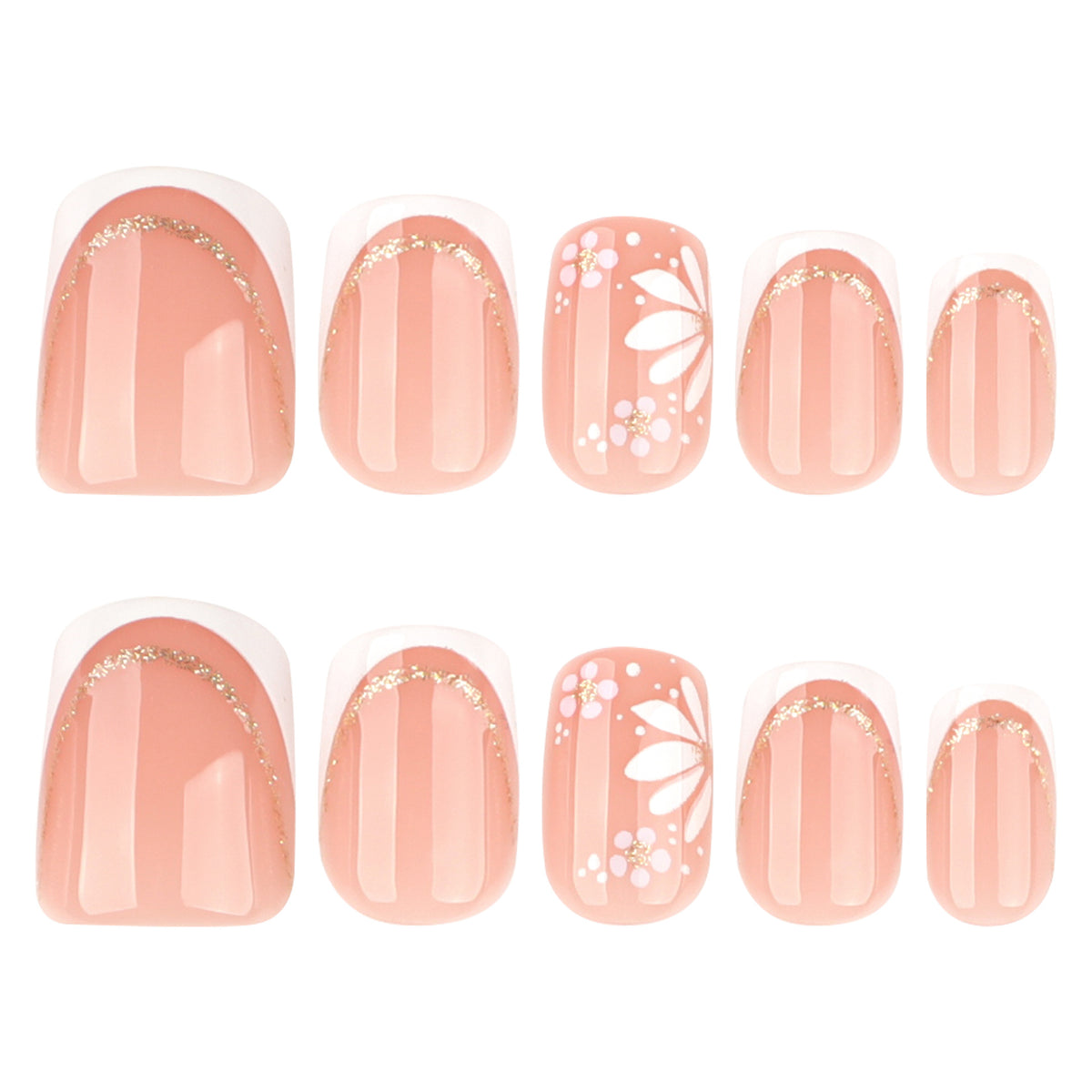 Kunstvolle Nagelverlängerungen mit floralem Design und eleganten Akzenten Brehn
