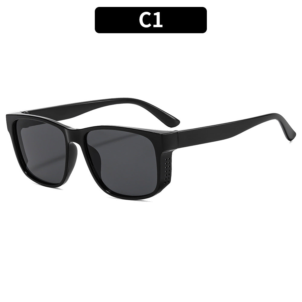 Übergroße retro-inspirierte quadratische Sonnenbrille