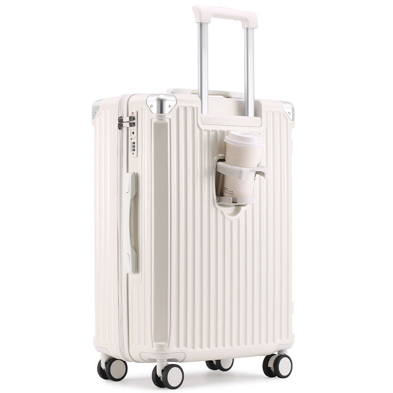 Unisex reisetauglicher Hartschalenkoffer mit integriertem Getränkehalter Brehn