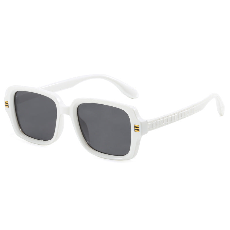 Damen modische quadratische Sonnenbrille mit strukturiertem Rahmen Brehn