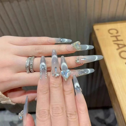 Dekorativer Langer Stiletto Nagelset