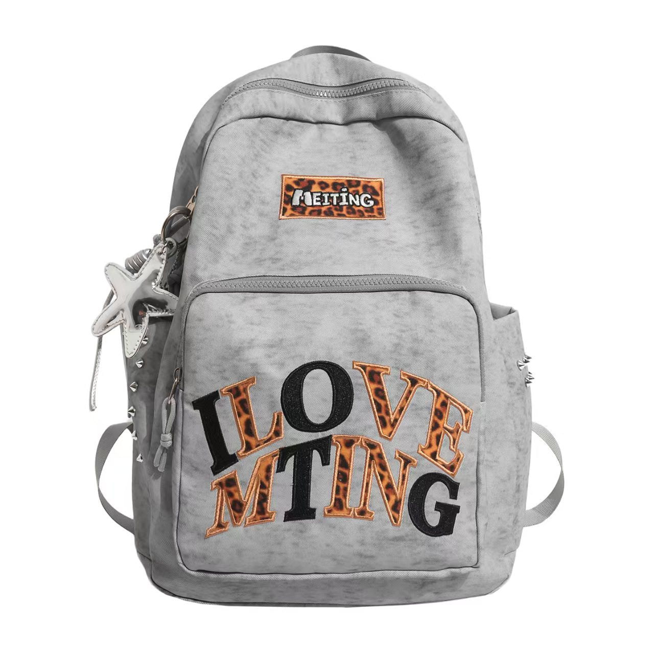 Trendiger Grafischer Bestickter Rucksack Brehn
