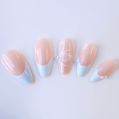Elegantes blumenakzent Acrylic-Nageldesign Brehn
