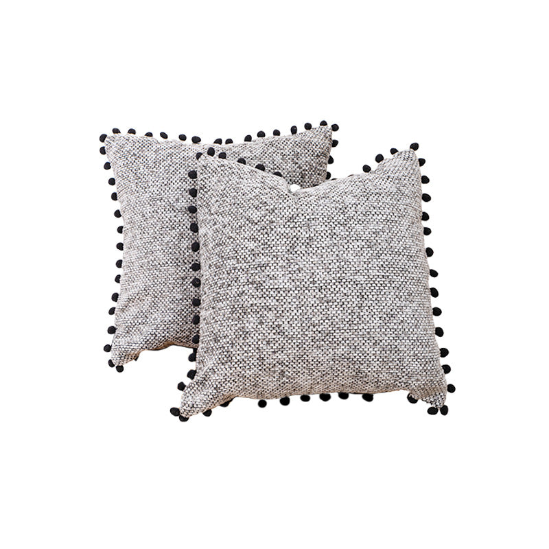 Strukturierter gestrickter Dekokissen