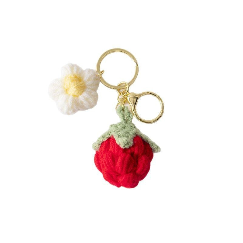 Niedliches handgefertigtes Obst-Schlüsselanhänger-Set Brehn