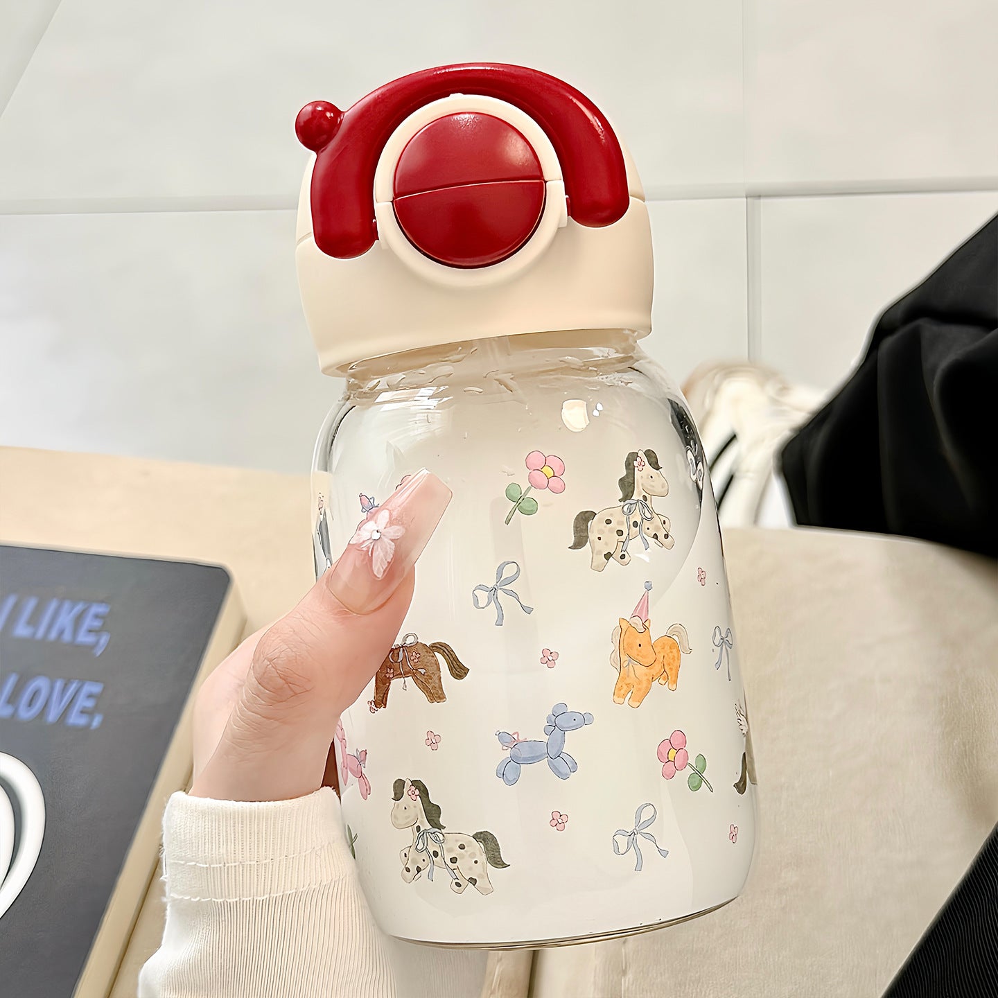 Damen lustige Trinkflasche mit niedlichem Tiermotiv Brehn