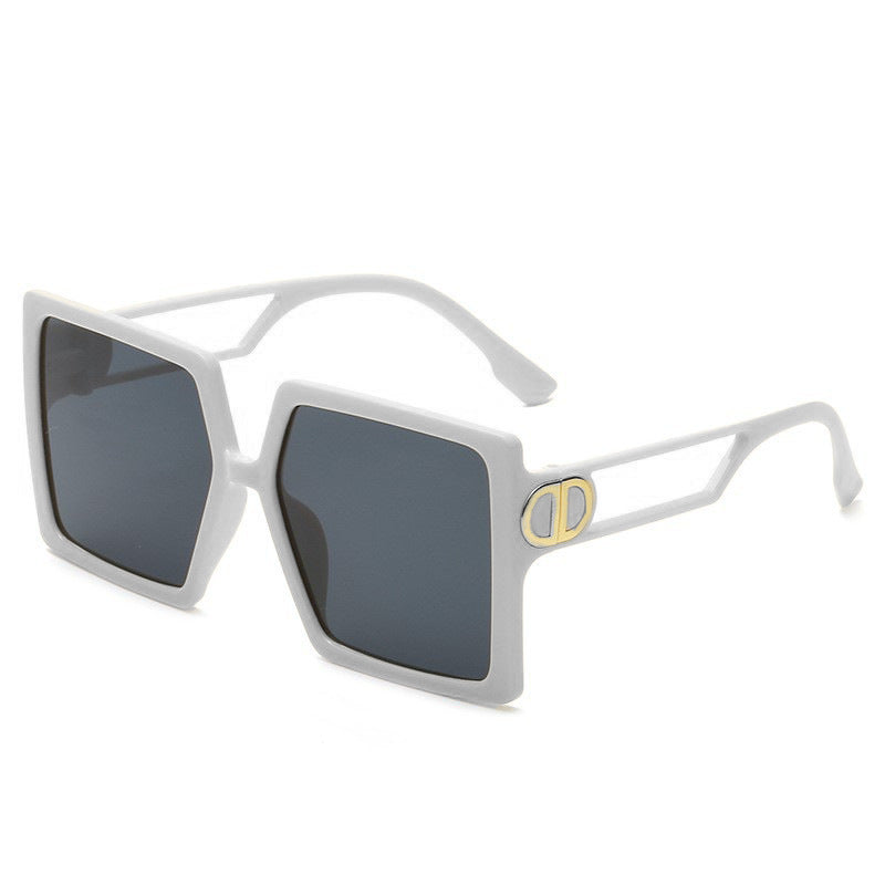 Damen Elegante Oversized-Sonnenbrille mit geometrischem Rahmen und polarisierenden Gläsern Brehn