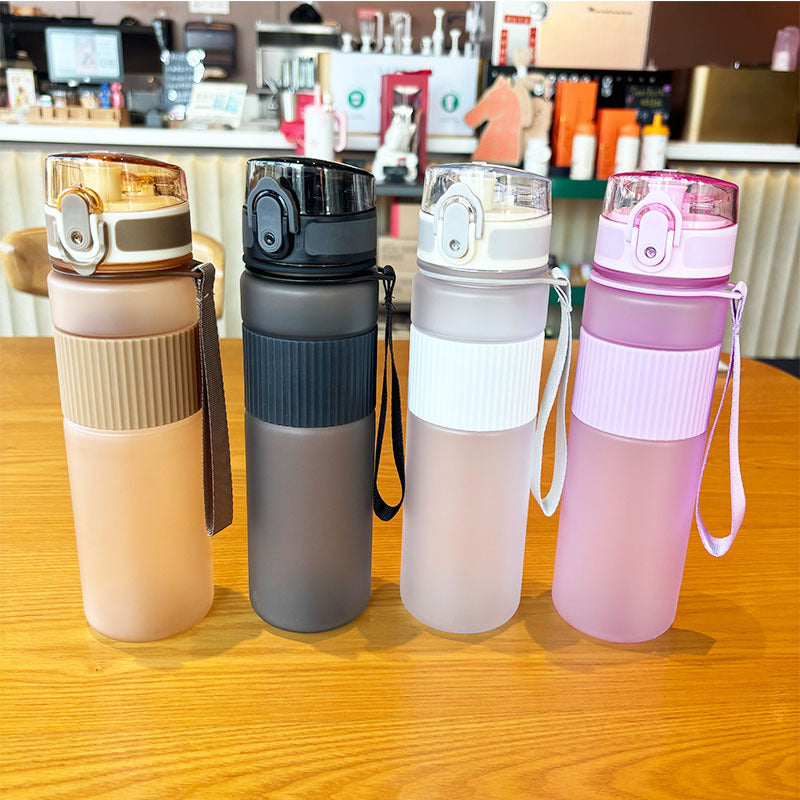 Damen praktische und auslaufsichere Trinkflasche mit integriertem Trageband Brehn