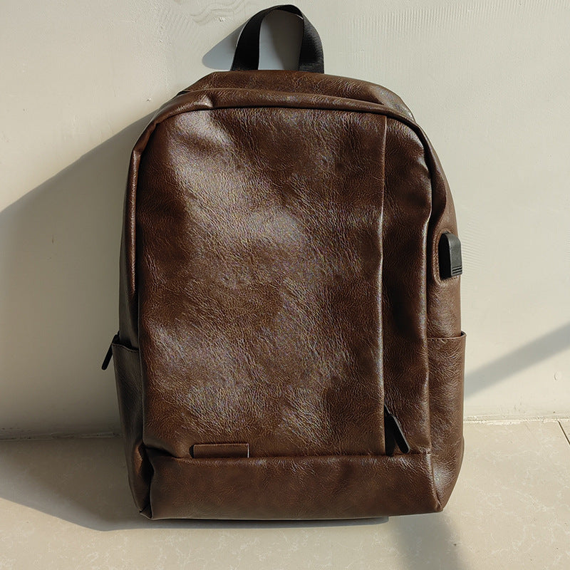 Eleganter Leder Laptop Rucksack Brehn