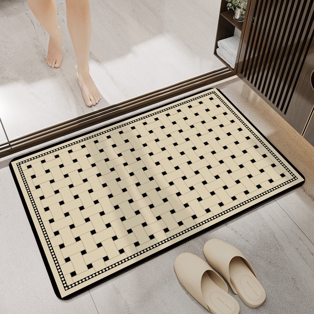 Stylische abstrakte Badematte Brehn