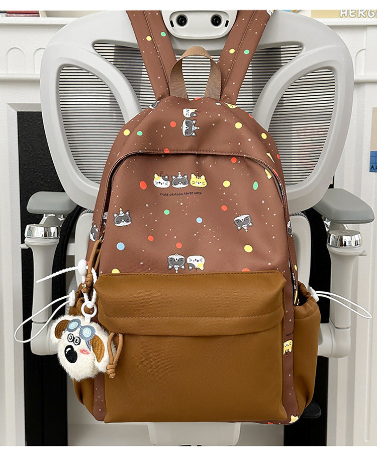 Rucksack mit Niedlichem Cartoon-Motiv und Praktischen Fächern Brehn