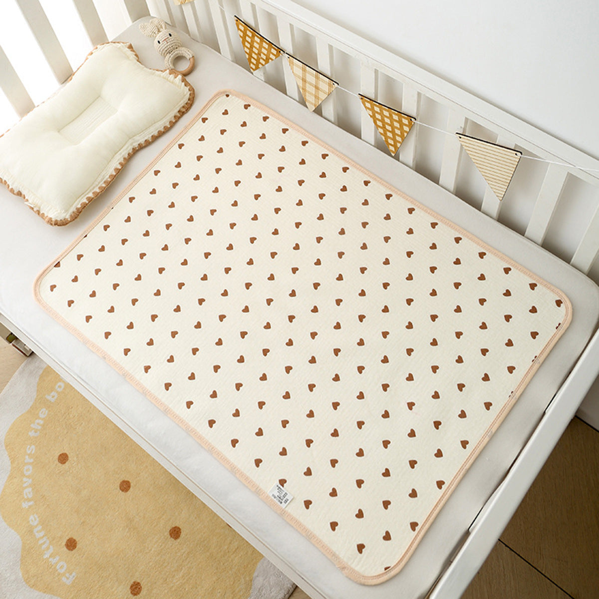 Weiche Musselin Babydecke mit Regenbogenmotiv Brehn