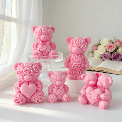 Teddybärförmige Dekorationskerze