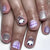 Künstlerisches Glitter-Nagelkunst-Design Brehn