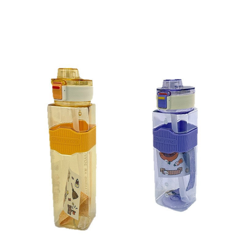 Damen kreative Trinkflasche mit innovativem Sichtfenster und Motivationsmarkierungen Brehn
