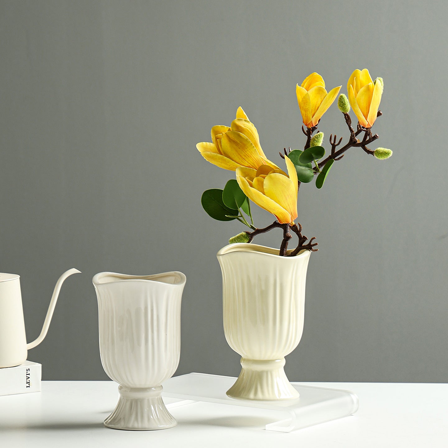 Elegante Gewebte Keramikblumenvase