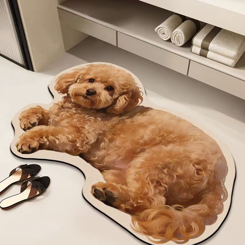 Gemütliche katzenförmige Badematte