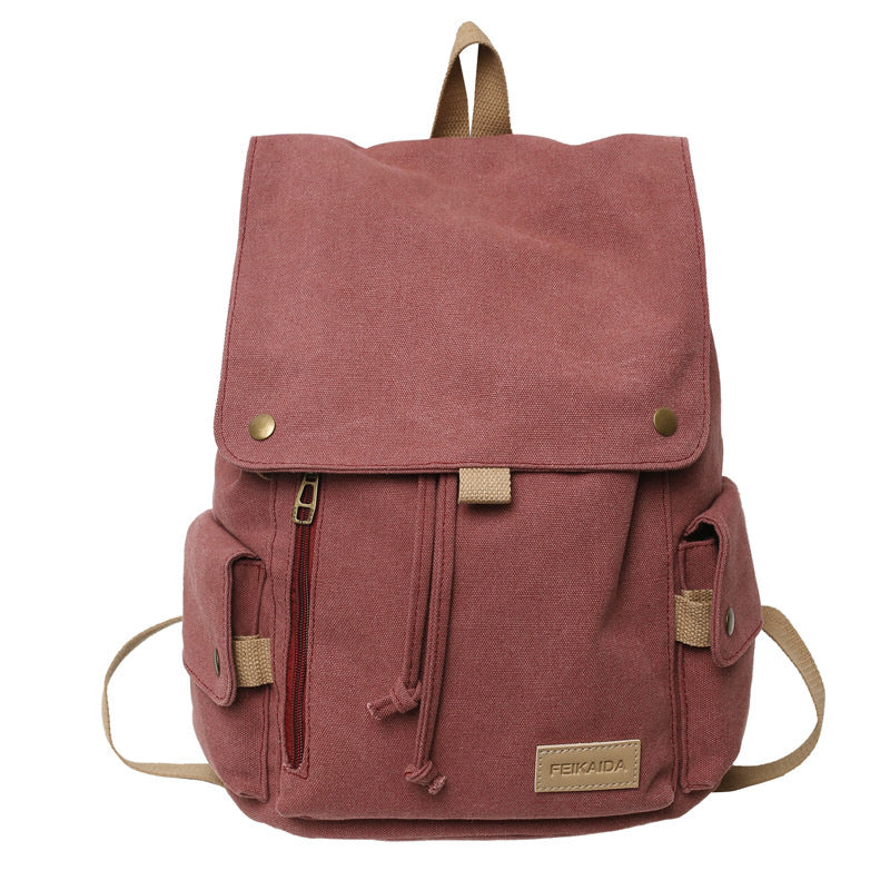 Robuste Leinwand Wanderschulrucksack Brehn
