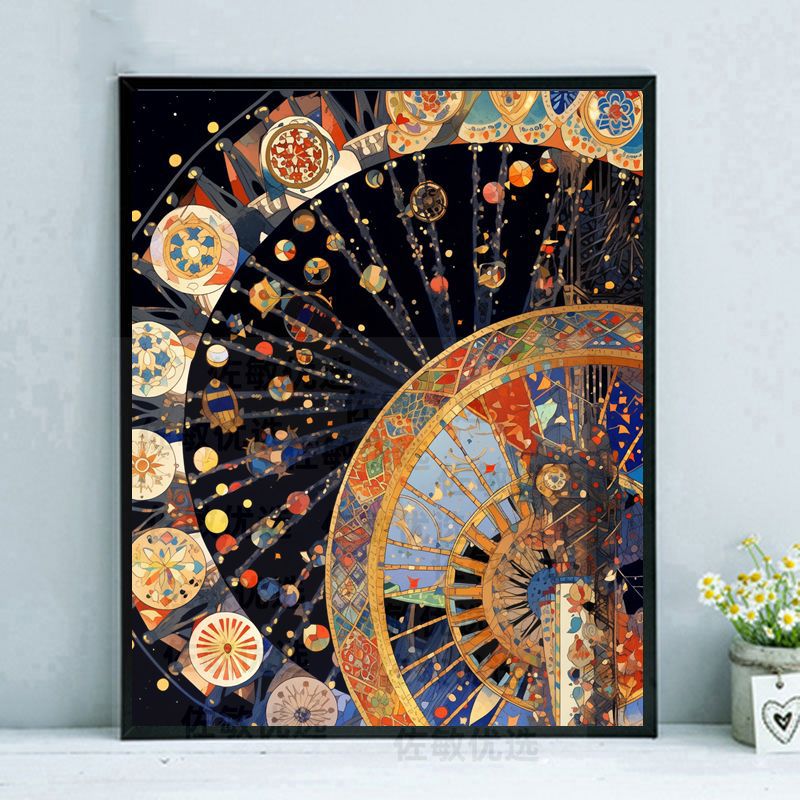 Künstlerischer astronomischer Themen-Leinwanddruck Brehn