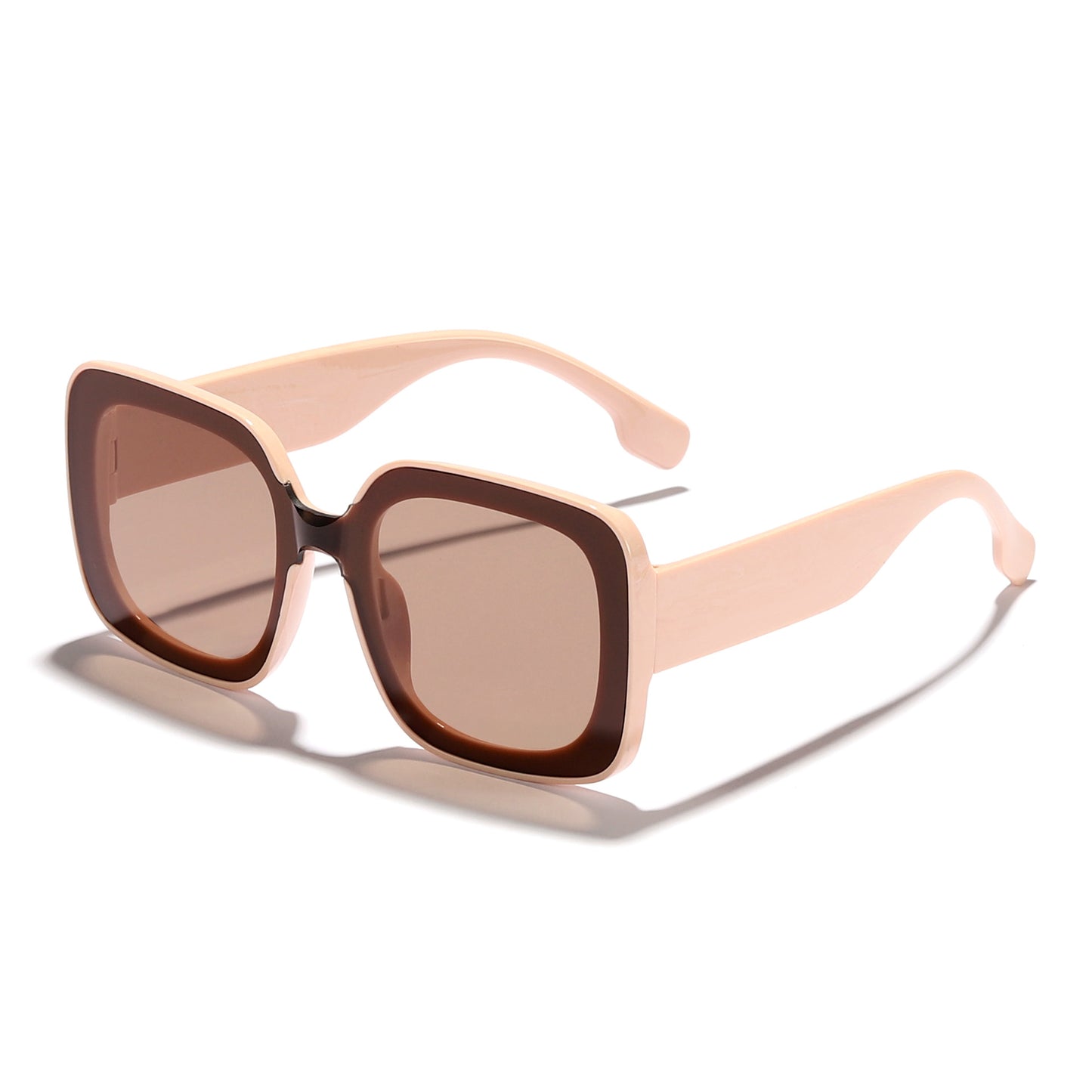Damen quadratische Sonnenbrille mit innovativem transparenter Rahmendesign Brehn