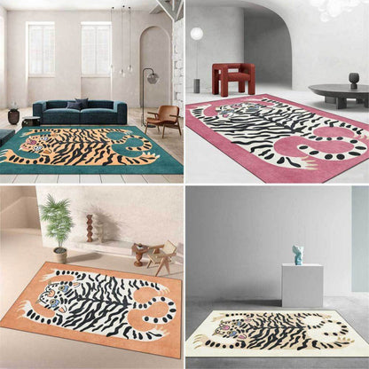 Verspielter Tiger-Themen-Teppich