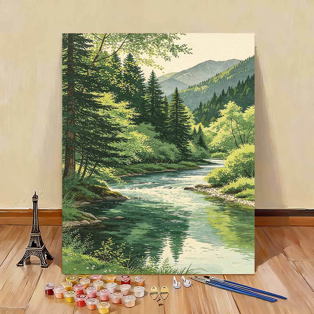 Scenic Nature Landscape Malen nach Zahlen Set Brehn