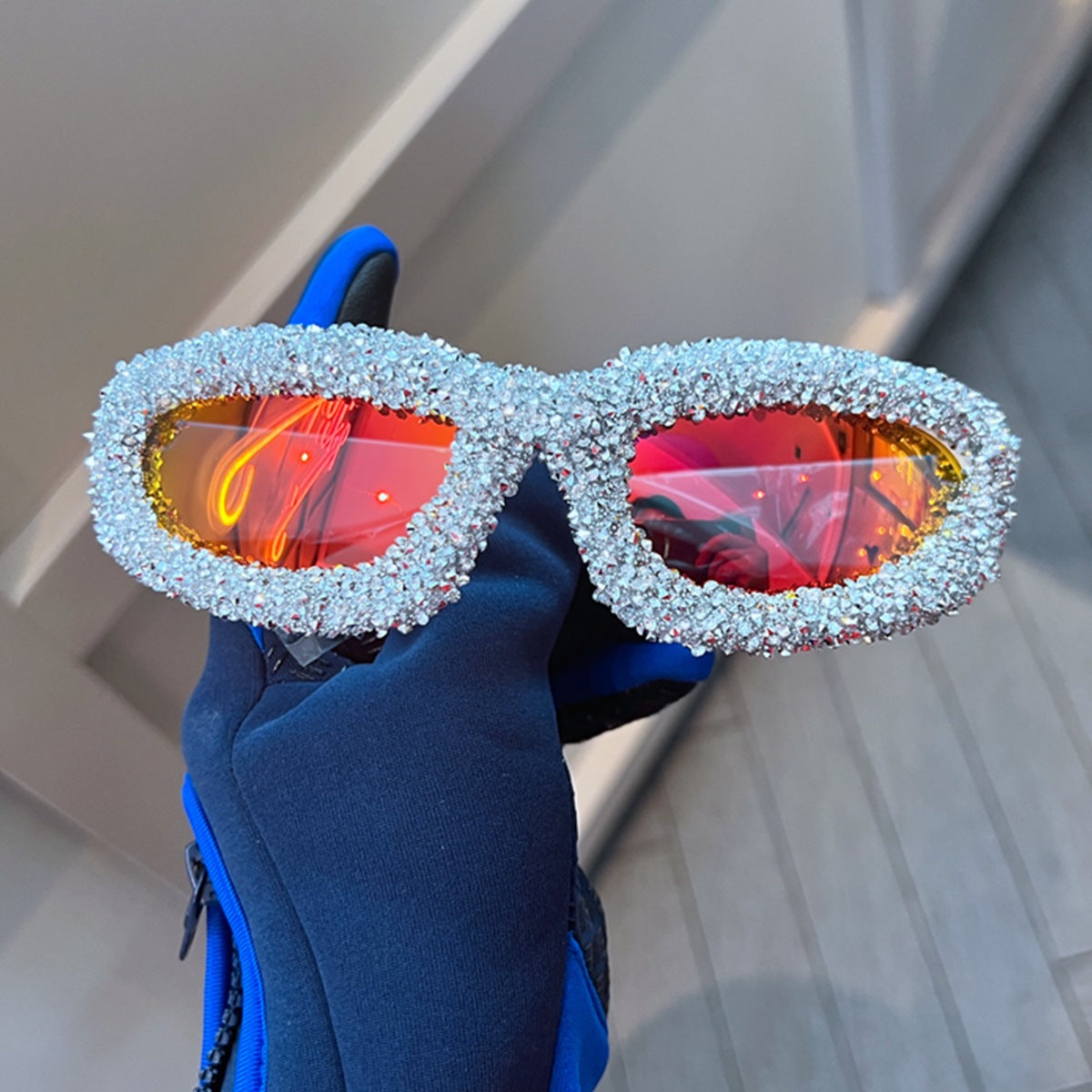 Damen Glamouröse Schmuckstein-Sonnenbrille Brehn