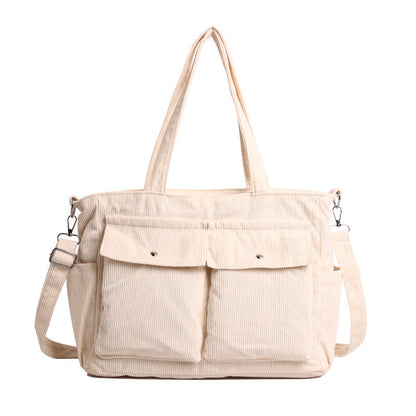 WoSpacious Corduroy Utility Tote Bag Brehn